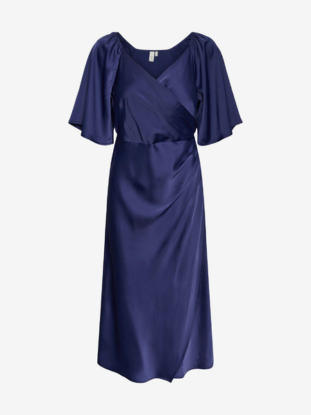 Y.A.S Dunkelblaues Satin-Midikleid für Damen Y.A.S Athena