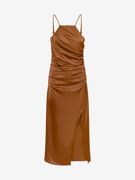 Y.A.S Braunes Damen-Midikleid Y.A.S Athena