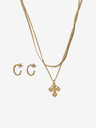 Pieces Damen-Ohrringe und Halskette in Gold Pieces Mana