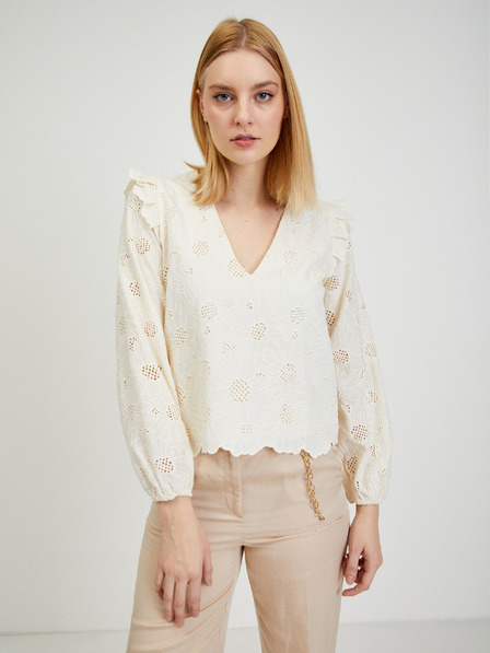 Orsay Beige gemusterte Damenbluse ORSAY