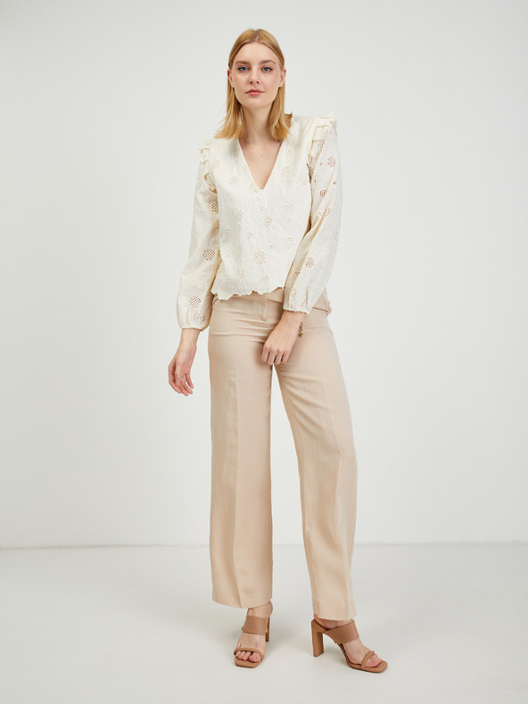 Orsay Beige gemusterte Damenbluse ORSAY