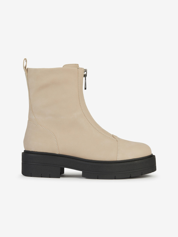 Geox Beige Damen-Winterstiefeletten aus Leder Geox Spherica
