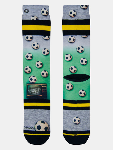 XPOOOS Grüne graue Herrensocken XPOOOS