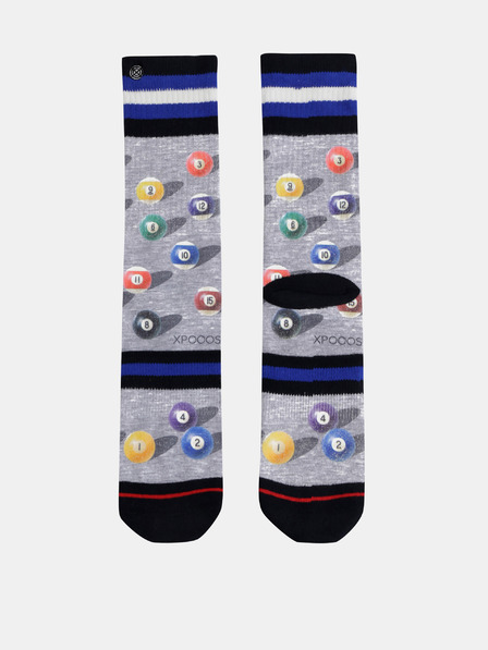 XPOOOS Graue gemusterte Herrensocken XPOOOS