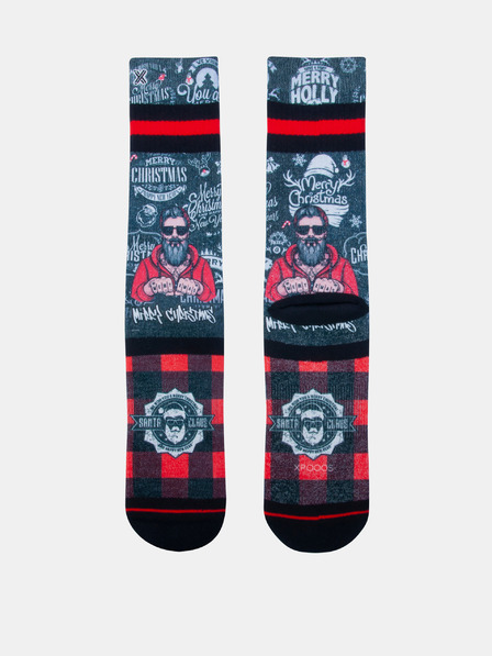 XPOOOS Rote und blaue Herrensocken XPOOOS