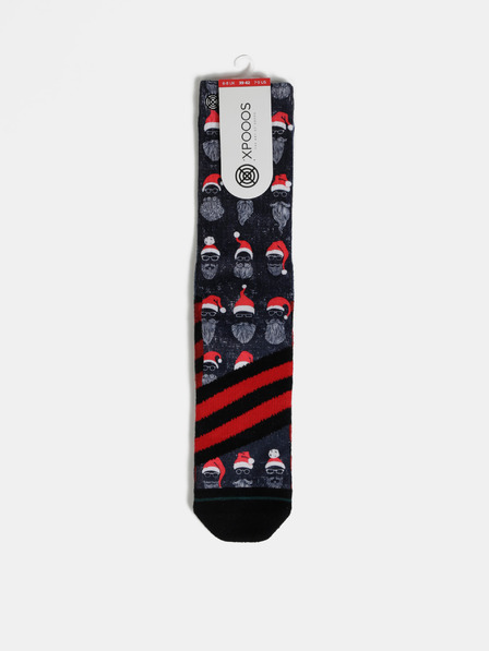 XPOOOS Dunkelblaue Herrensocken mit Weihnachtsmotiv XPOOOS