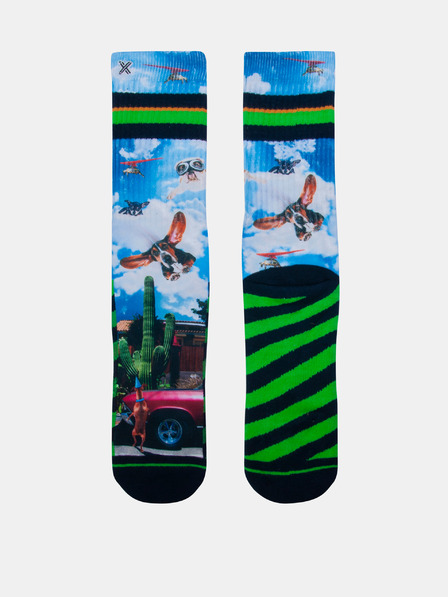 XPOOOS Blau-grüne Herrensocken XPOOOS