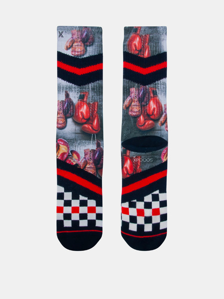 XPOOOS Schwarze und rote Herrensocken XPOOOS