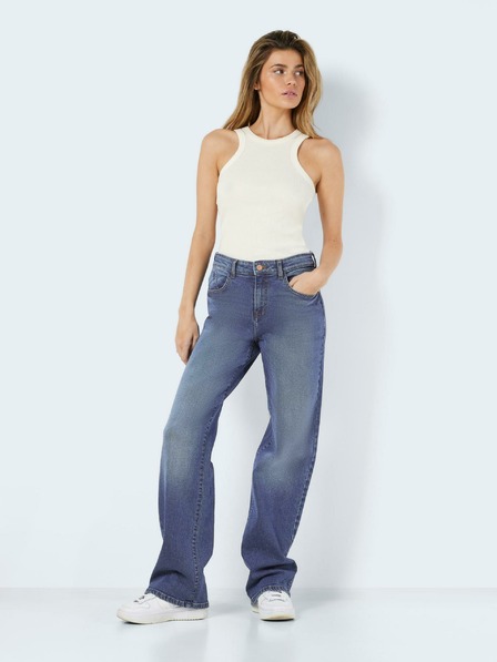 Noisy May Dunkelblaue Damenjeans mit weitem Bein Noisy May Yolanda