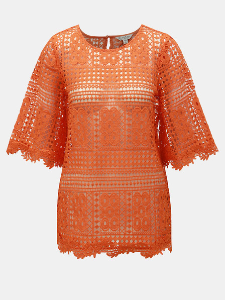Miss Selfridge Miss Selfridge Orangefarbenes Spitzenoberteil