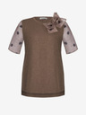Rinascimento Rosa und goldfarbenes Damen-T-Shirt mit Schleife Rinascimento