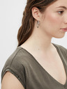 Pieces Khakifarbenes Basic-T-Shirt Pieces Kamala