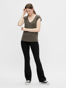 Pieces Khakifarbenes Basic-T-Shirt Pieces Kamala