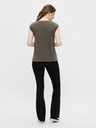 Pieces Khakifarbenes Basic-T-Shirt Pieces Kamala