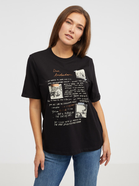 Scotch & Soda Schwarzes Damen-T-Shirt von Scotch & Soda