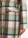 Scotch & Soda Grüner karierter Damen-Wintermantel mit Wollmischung Scotch & Soda
