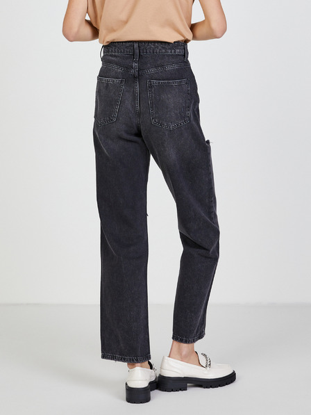 TALLY WEiJL Schwarze Damenjeans mit weitem Bein und Rippeffekt TALLY WEiJL