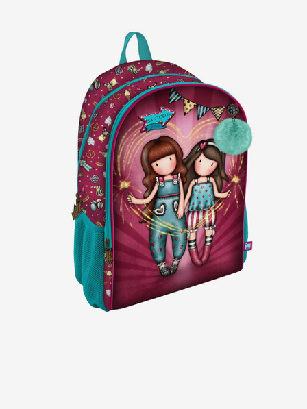 Santoro Santoro Gorjuss Fireworks burgunderfarbener Mädchenrucksack