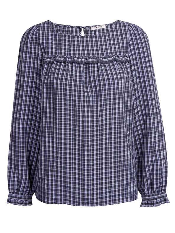 Orsay Dunkelblau karierte Bluse ORSAY