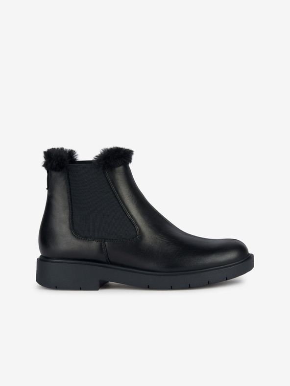 Geox Schwarze Damen Winterstiefelette aus Leder Geox Spherica
