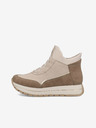Rieker Beige Damen-Wildleder-Stiefeletten Rieker