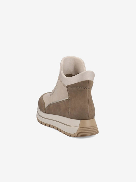 Rieker Beige Damen-Wildleder-Stiefeletten Rieker