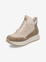 Rieker Beige Damen-Wildleder-Stiefeletten Rieker