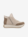 Rieker Beige Damen-Wildleder-Stiefeletten Rieker