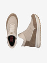 Rieker Beige Damen-Wildleder-Stiefeletten Rieker