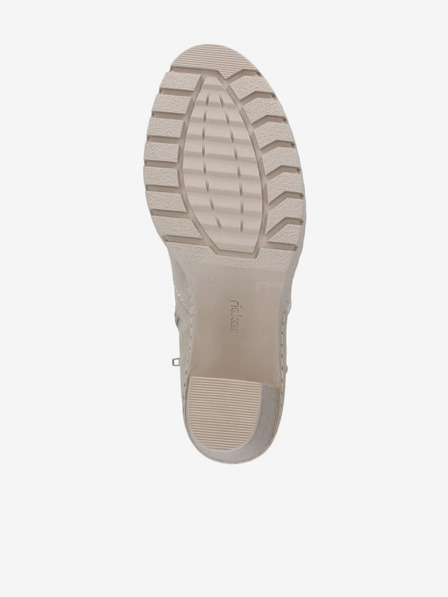 Rieker Beige Damenstiefeletten aus Wildleder mit Absatz Rieker