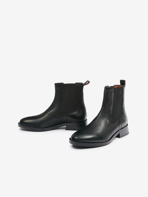 Geox Schwarze Damen-Chelsea-Stiefel aus Leder Geox D Tormalina