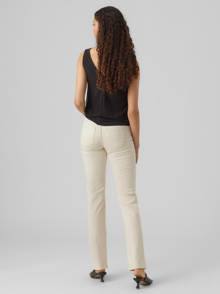 Vero Moda Cremefarbene Straight Fit-Jeans für Damen VERO MODA Daf
