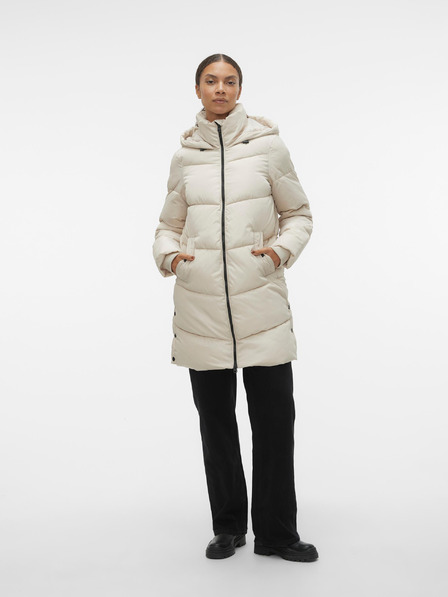 Vero Moda Cremefarbener VERO MODA Damen-Winter-Steppmantel Halsey