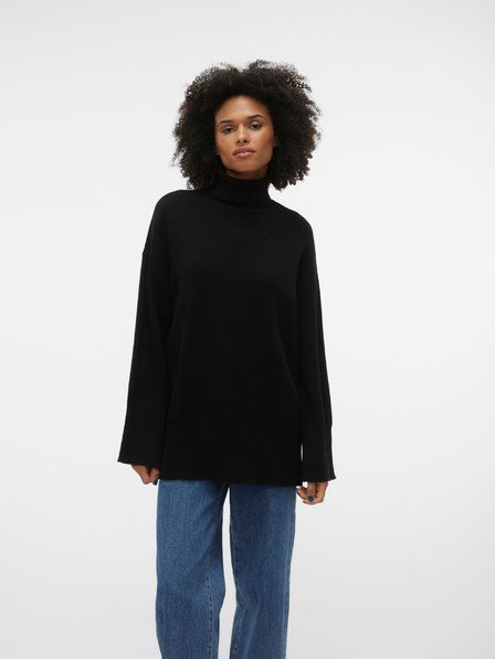 Vero Moda Schwarzer Damen-Rollkragen VERO MODA Goldneedle