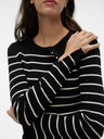 Vero Moda Schwarzer Damenpullover gestreiftes Kleid VERO MODA Gold