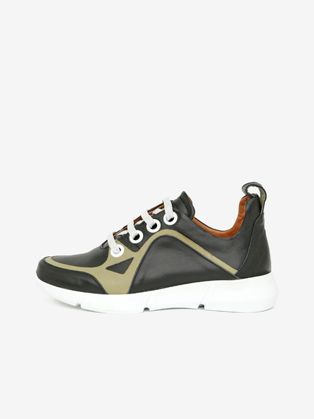 WILD Schwarze Damen-Ledersneakers WILD