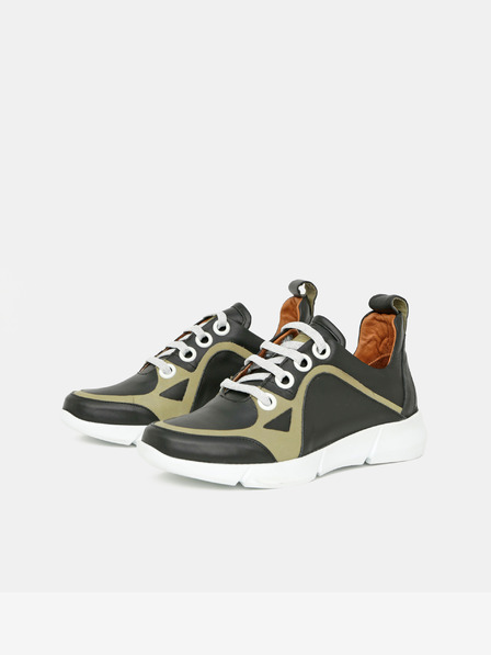 WILD Schwarze Damen-Ledersneakers WILD