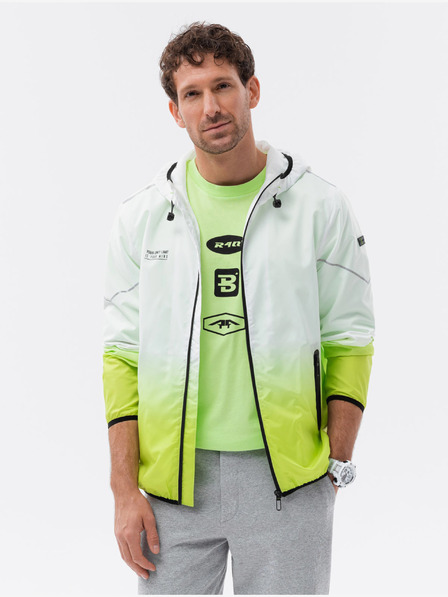 Ombre Clothing Grüne und weiße Herrenjacke Ombre Clothing
