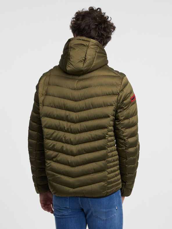 Ombre Clothing Khaki Herren Steppjacke Leichtgewicht Ombre Kleidung