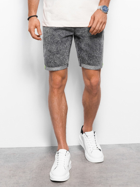 Ombre Clothing Dunkelgraue Herren Denim Shorts Ombre Clothing