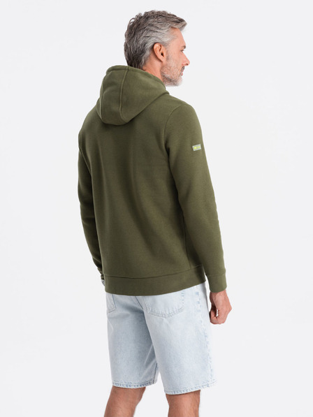 Ombre Clothing Khaki Herren Kapuzenpullover Ombre Kleidung