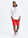 Ombre Clothing Weißer Herren-Kapuzenpullover Ombre Kleidung