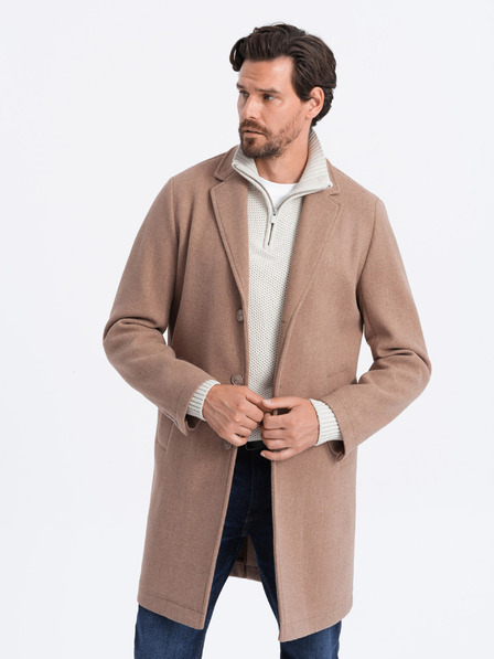 Ombre Clothing Hellbrauner leichter Herrenmantel Ombre Clothing
