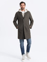 Ombre Clothing Dunkelgrüner leichter Herrenmantel Ombre Clothing