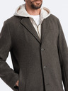 Ombre Clothing Dunkelgrüner leichter Herrenmantel Ombre Clothing