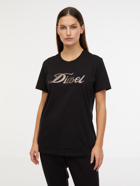 Diesel Schwarzes Diesel T-Sily T-Shirt für Frauen
