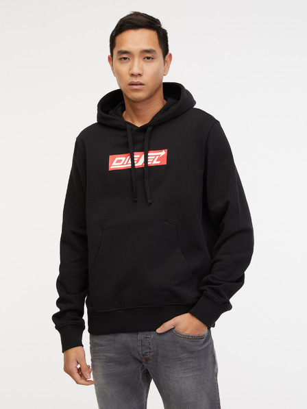 Diesel Schwarzer Herren-Kapuzenpullover Diesel S-Ginn