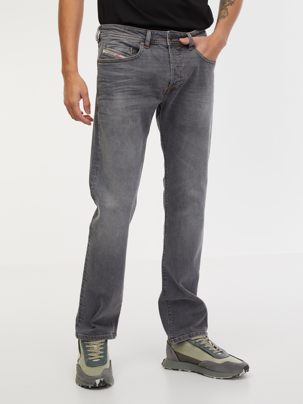 Diesel Graue gerade geschnittene Diesel Buster-Jeans für Männer