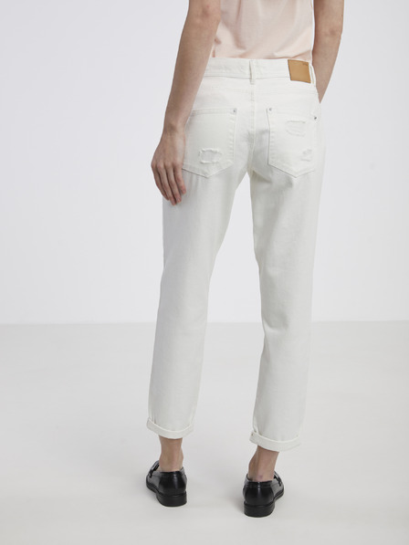CAMAIEU Weiße Damen Boyfriend Jeans CAMAIEU