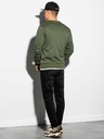 Ombre Clothing Dunkelgrüner Herren-Kapuzenpullover mit Reißverschluss ohne Kapuze Ombre Clothing B1077